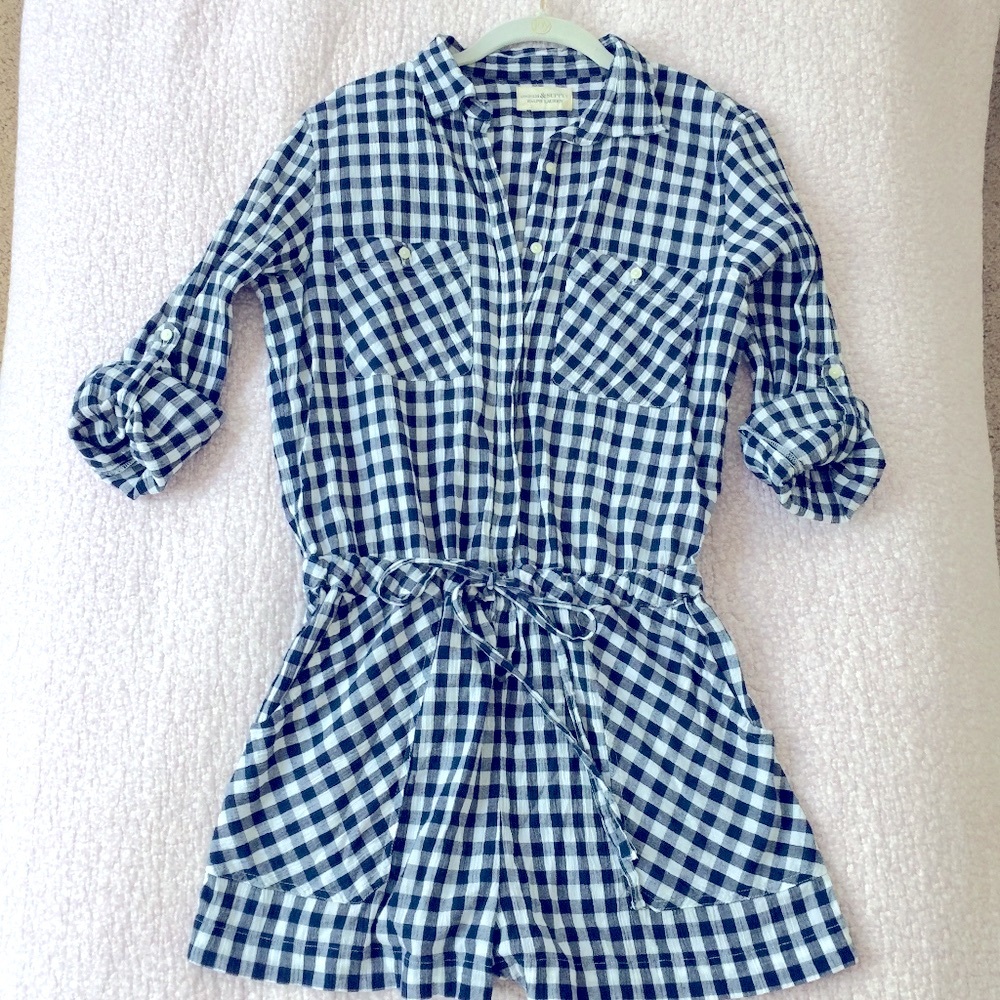 Ralph Lauren Denim Supply  Gingham Short Jumper